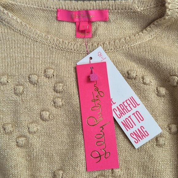 Lilly Pulitzer Metallic Kippa Sweater with Hearts - Picture 4 of 5